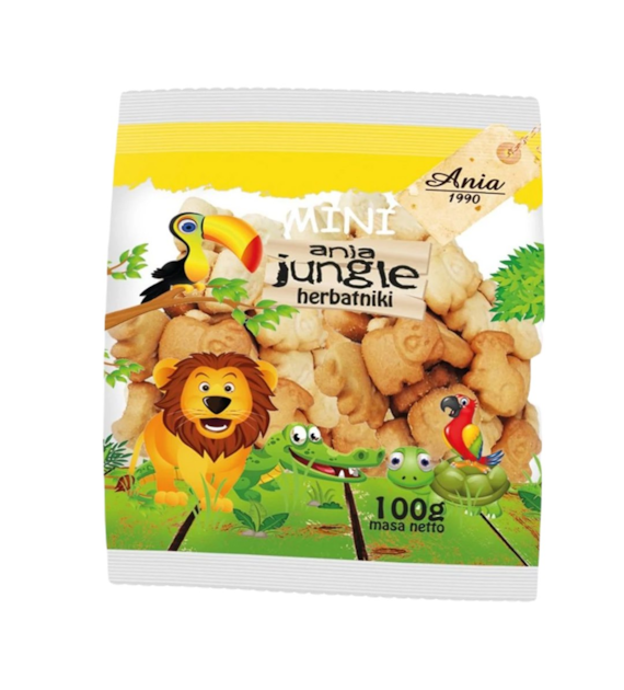 ANIA Herbatniki mini jungle b/c 100g