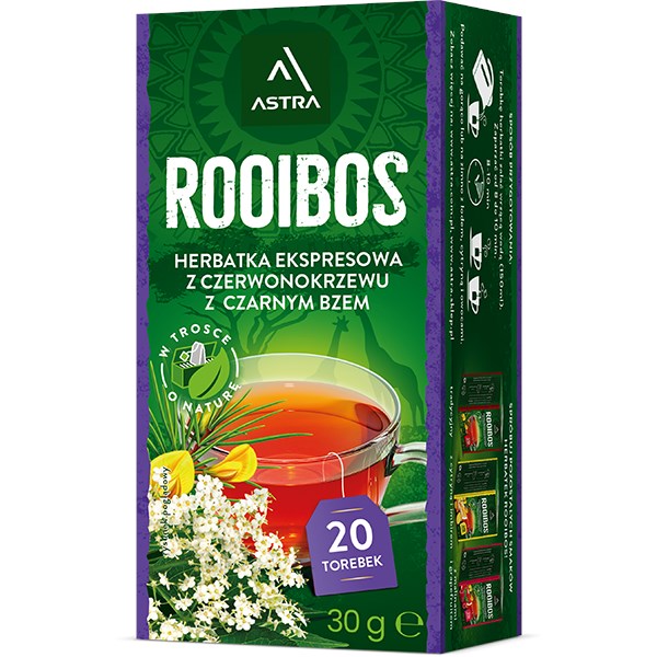 ASTRA Herbata rooibos czarny bez 20szt