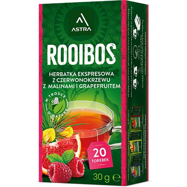 ASTRA Herbata rooibos malina grapefruit 20szt