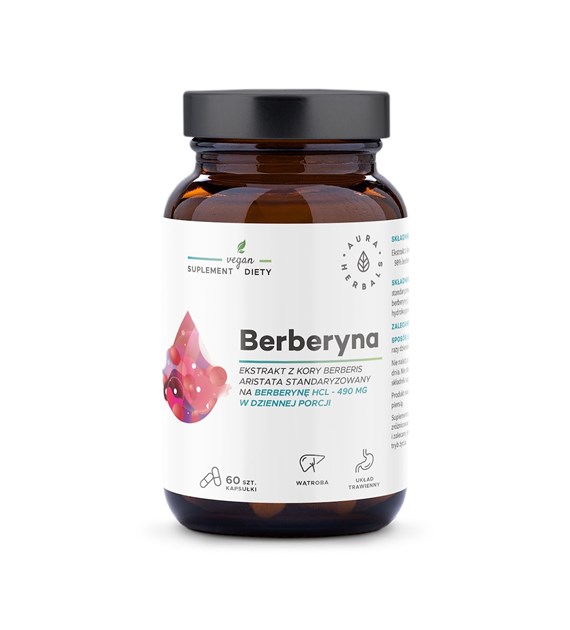 AURA Berberyna 490 mg, Berberis aristata 60kaps.