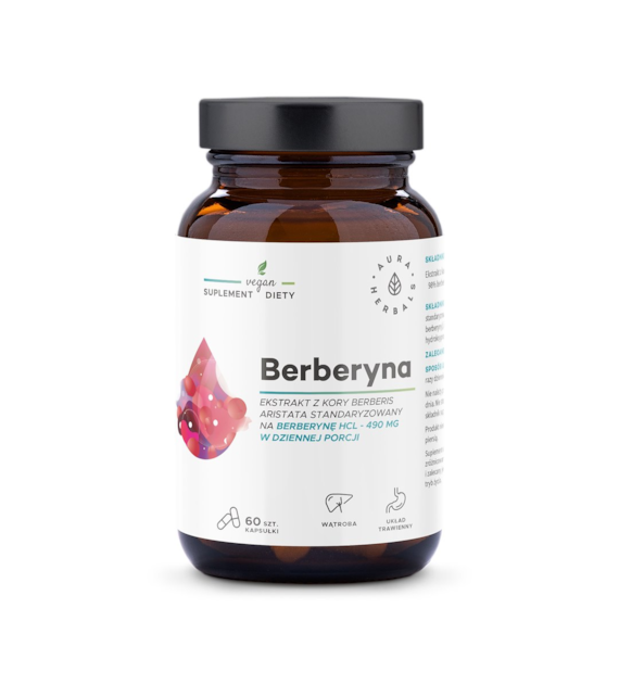 AURA Berberyna 490 mg, Berberis aristata 60kaps.