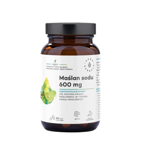 AURA Maślan sodu mikrokapsułkowany 600 mg 90kaps.