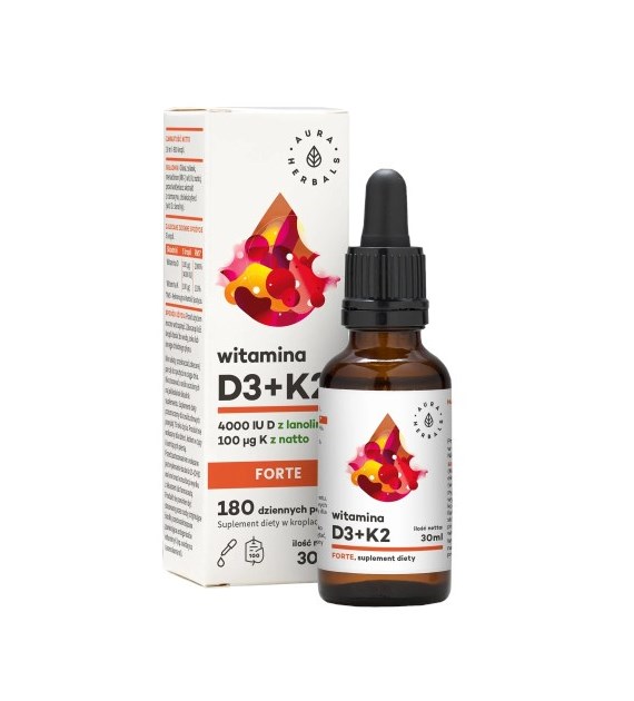 AURA Witamina D3 4000 IU, MCT, krople 50 ml