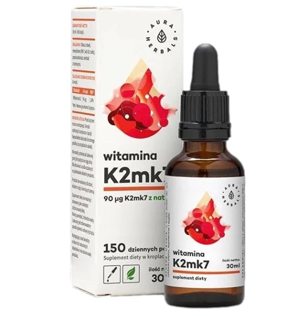 AURA Witamina k2mk7 90mcg krople 30ml