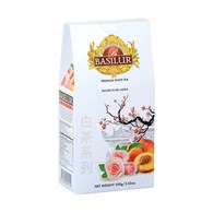 BASILUR Herbata - white peach rose stożek liść 100g
