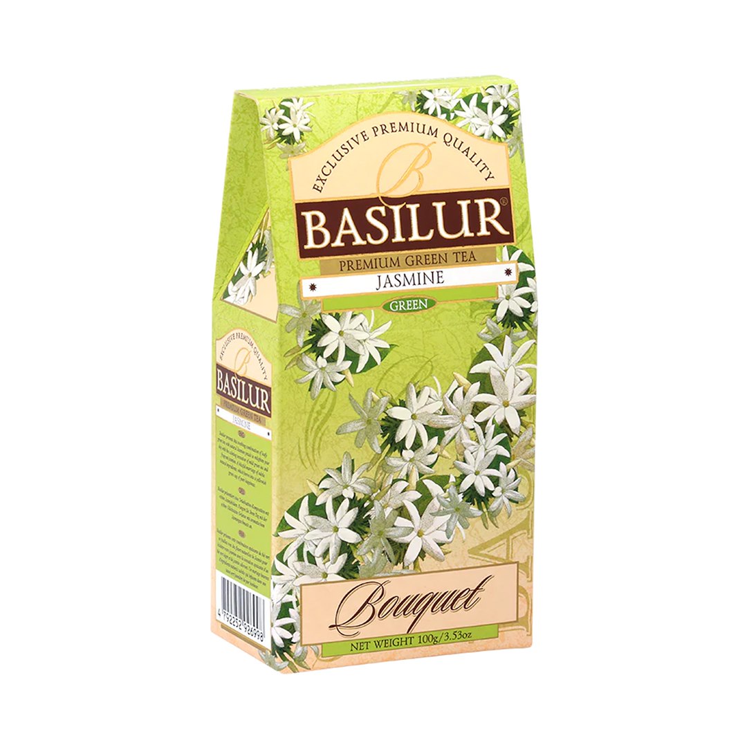 BASILUR Herbata- Zielona Jaśminowa stożek liść 100g