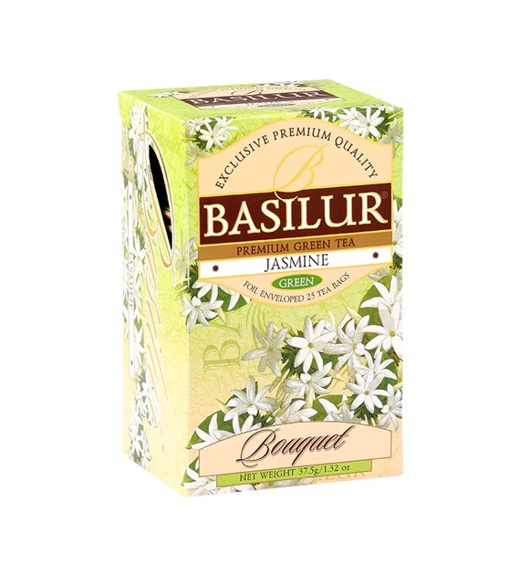 BASILUR Herbata -zielona jaśminowa saszetki 25x1,5g