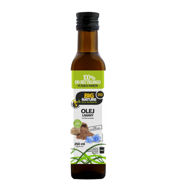 BIG NATURE Olej lniany tłoczony na zimno 250ml