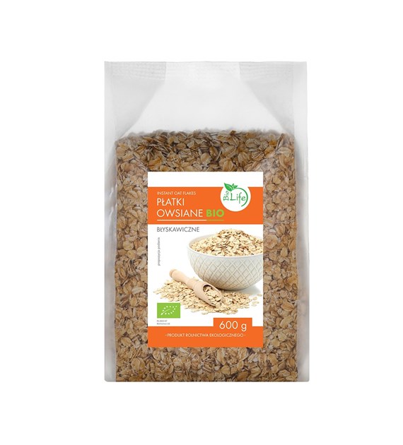 BIOLIFE Płatki owsiane błyskawiczne BIO 600g