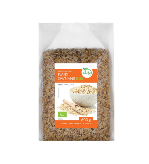 BIOLIFE Płatki owsiane błyskawiczne BIO 600g
