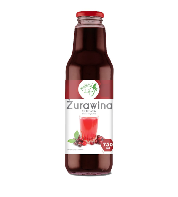 BIOLIFE Sok żurawina 100% 750ml
