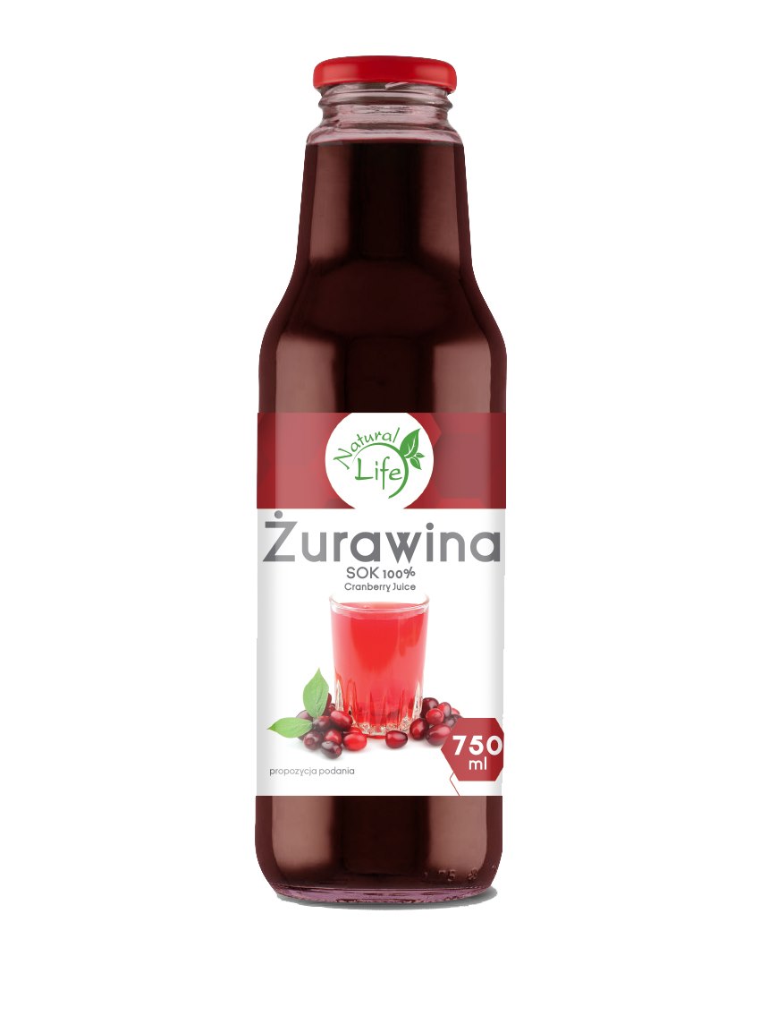 BIOLIFE Sok żurawina 100% 750ml