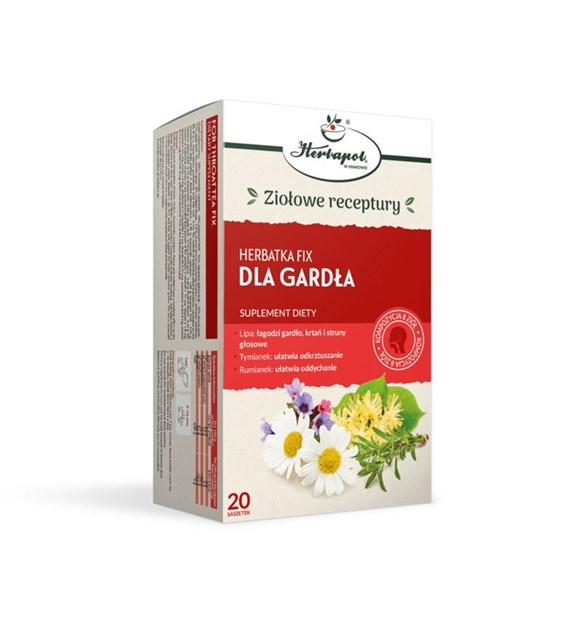 HERBAPOL KRAKÓW Herbatka dla gardła 20x2g