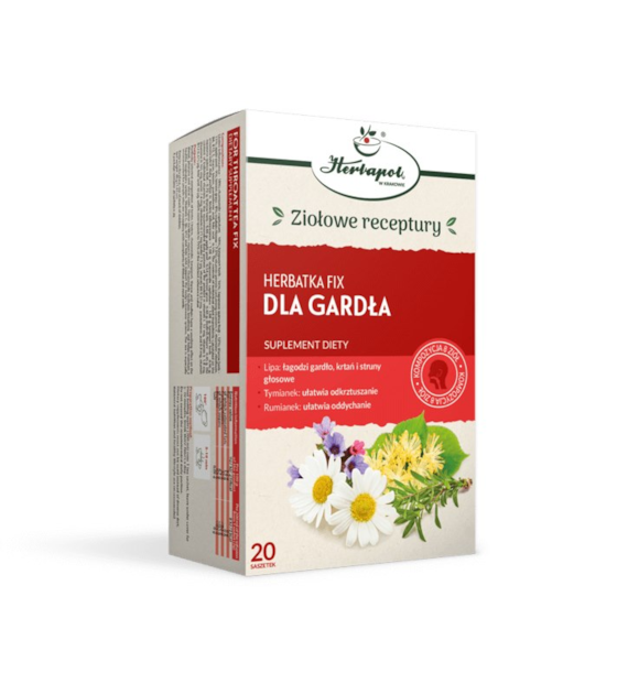 HERBAPOL KRAKÓW Herbatka dla gardła 20x2g