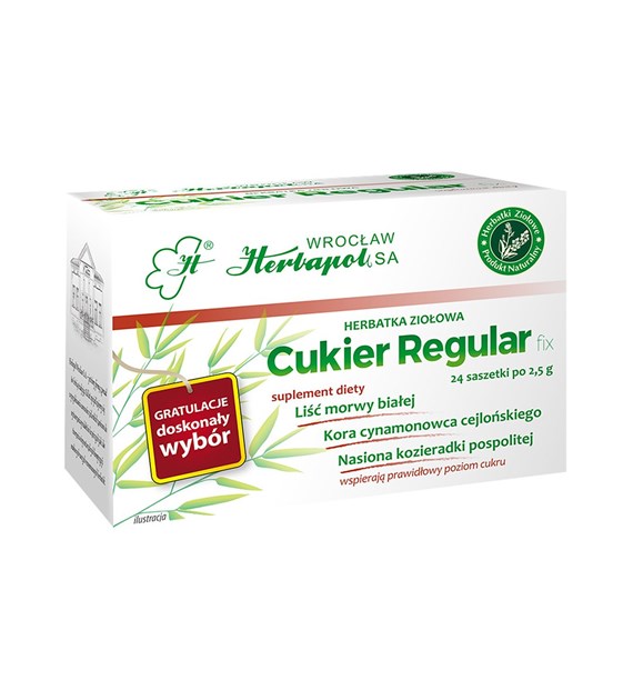 HERBAPOL WROCŁAW Herbatka cukier regular 24x2,5g