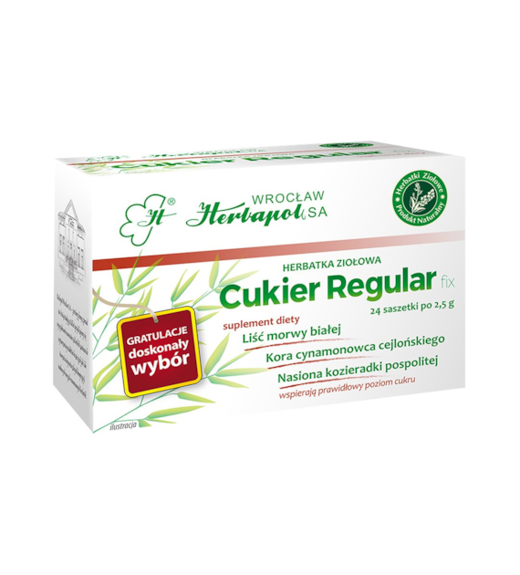 HERBAPOL WROCŁAW Herbatka cukier regular 24x2,5g