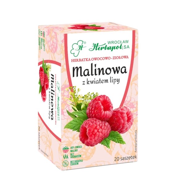 HERBAPOL WROCŁAW Herbatka malina lipa 20x3g
