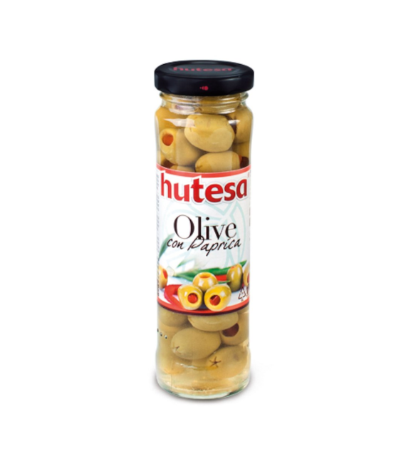 HUTESA Oliwki zielone z pastą paprykową w zalewie 140g