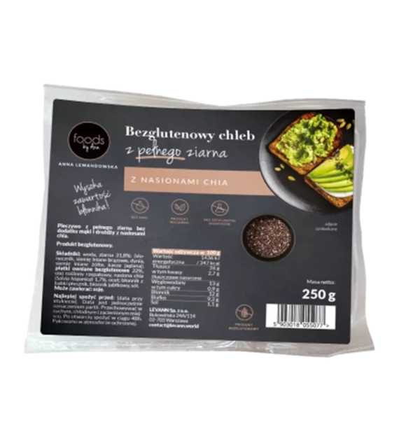 LEVANN Chleb pełnoziarnisty chia 250g