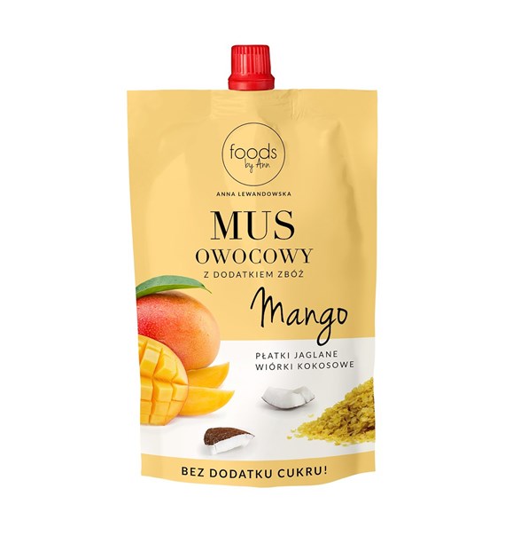 LEVANN Mus mango, płatki jaglane, kokos 100g