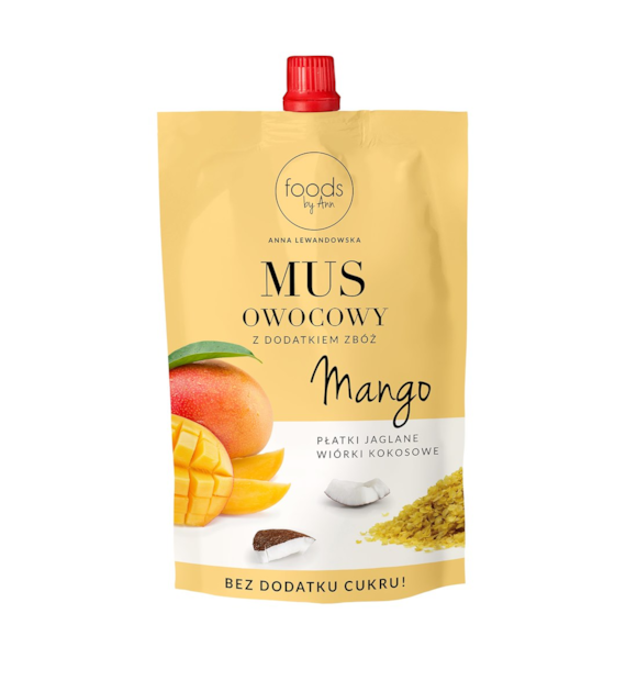 LEVANN Mus mango, płatki jaglane, kokos 100g