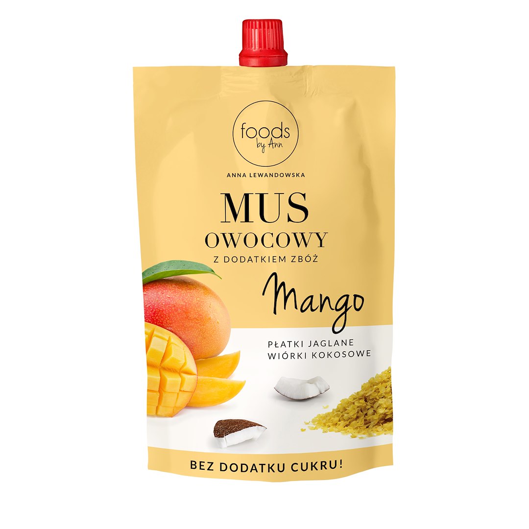 LEVANN Mus mango, płatki jaglane, kokos 100g