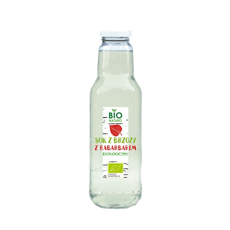 BIONATURO Sok z brzozy rabarbar BIO 750ml