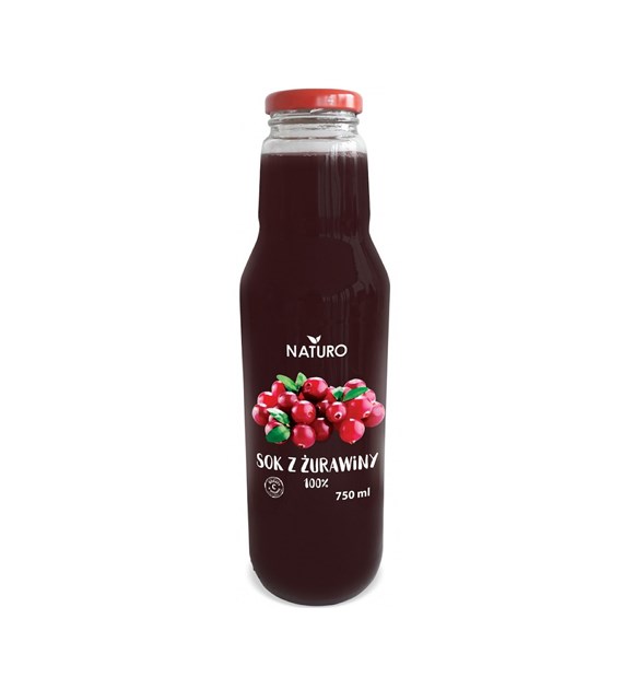 NATURO Sok z żurawiny 100% 750ml