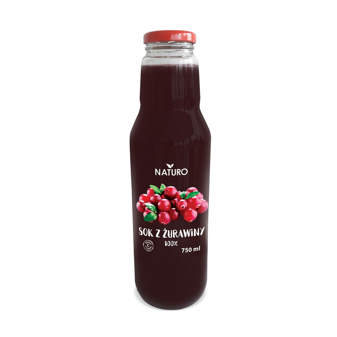 NATURO Sok z żurawiny 100% 750ml