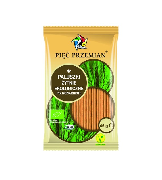 PIĘĆ PRZEMIAN Paluszki żytnie BIO 45g