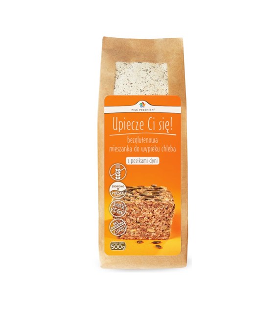PIĘĆ PRZEMIAN Mieszanka chleb z pestkami dyni b/g 500g