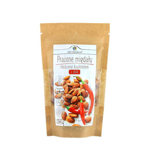 PIĘĆ PRZEMIAN Migdały z ksylitolem i chilli 100g