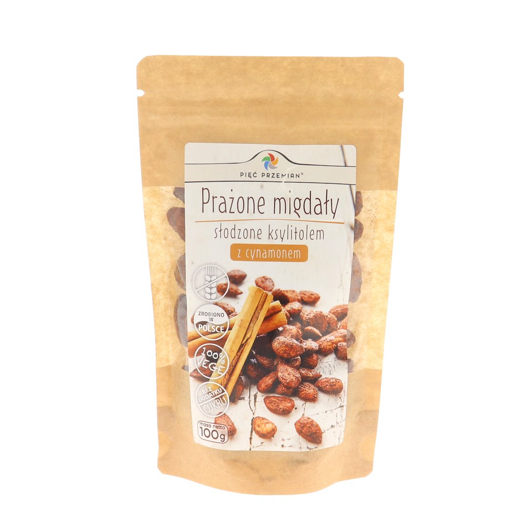 PIĘĆ PRZEMIAN Migdały z ksylitolem i cynanom. 100g