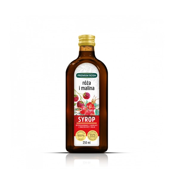 PREMIUM ROSA Syrop z dzikiej róży i malin 250ml