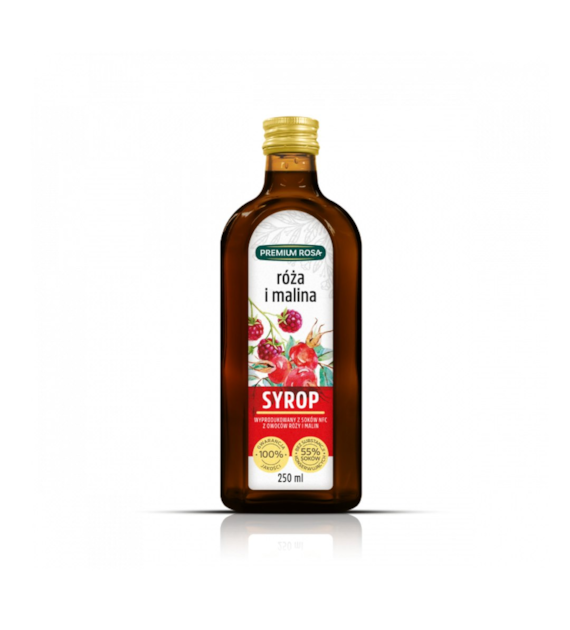 PREMIUM ROSA Syrop z dzikiej róży i malin 250ml