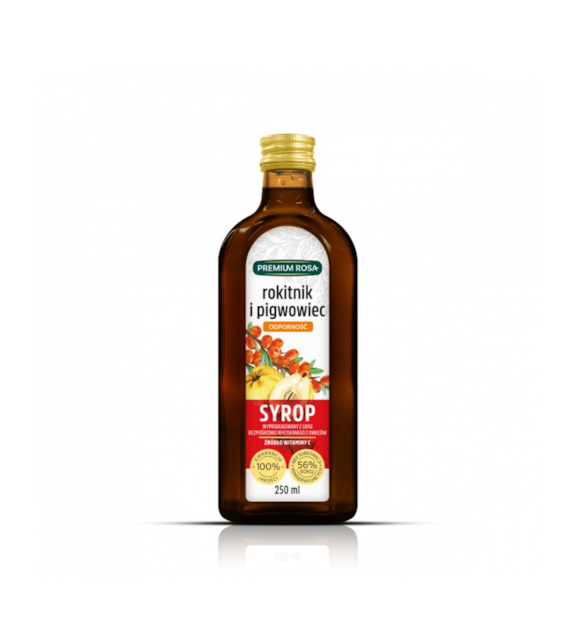 PREMIUM ROSA Syrop z rokitnika z pigwowcem 250ml