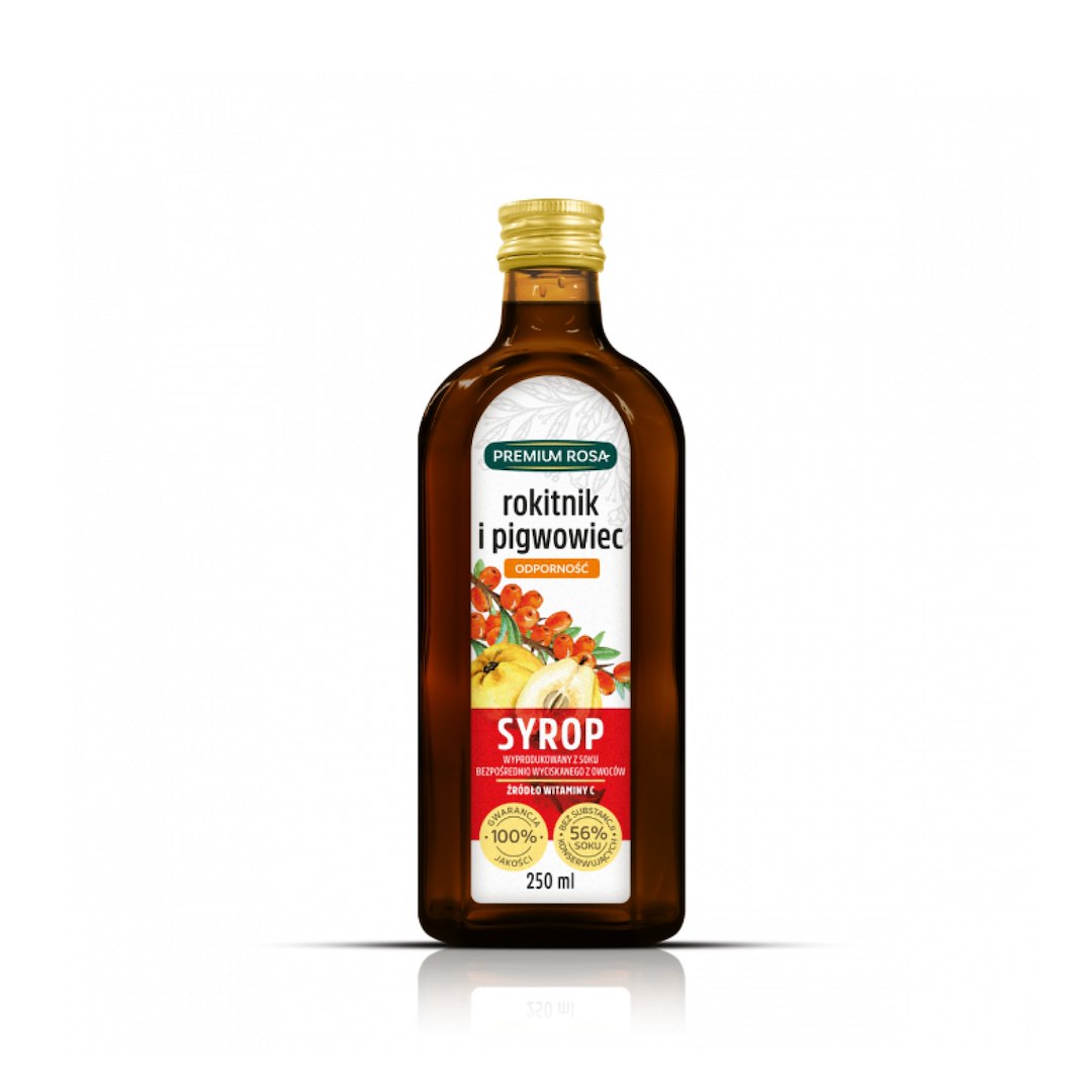 PREMIUM ROSA Syrop z rokitnika z pigwowcem 250ml