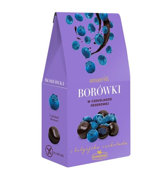 AMARESTI Borówki w czekoladzie deserowej 80g
