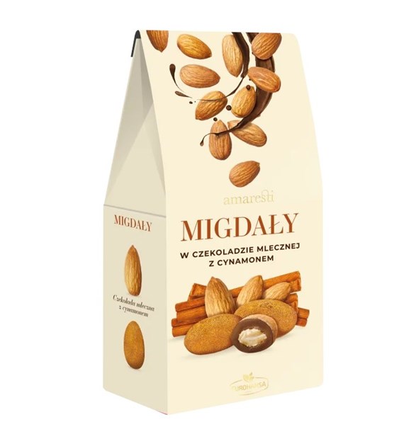 AMARESTI Migdały w czekoladzie mlecznej z cynamonem 80g