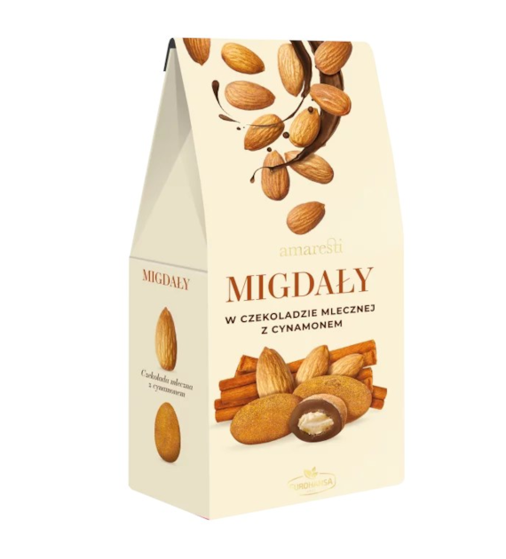 AMARESTI Migdały w czekoladzie mlecznej z cynamonem 80g