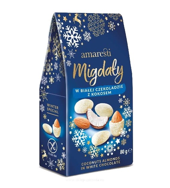 AMARESTI BN Migdały w białej czekoladzie z kokosem 80g