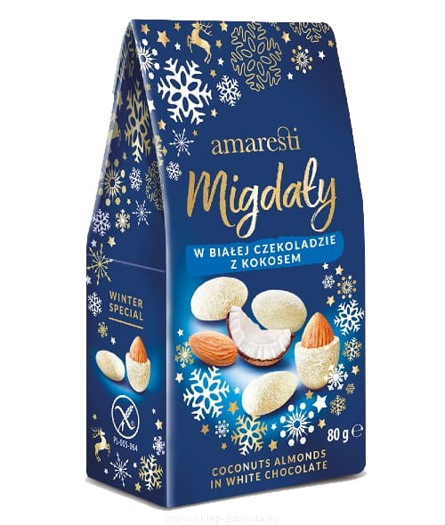 AMARESTI BN Migdały w białej czekoladzie z kokosem 80g