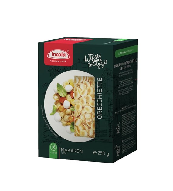 INCOLA Makaron bezglutenowy Orrecchiette muszelka b/g 250g