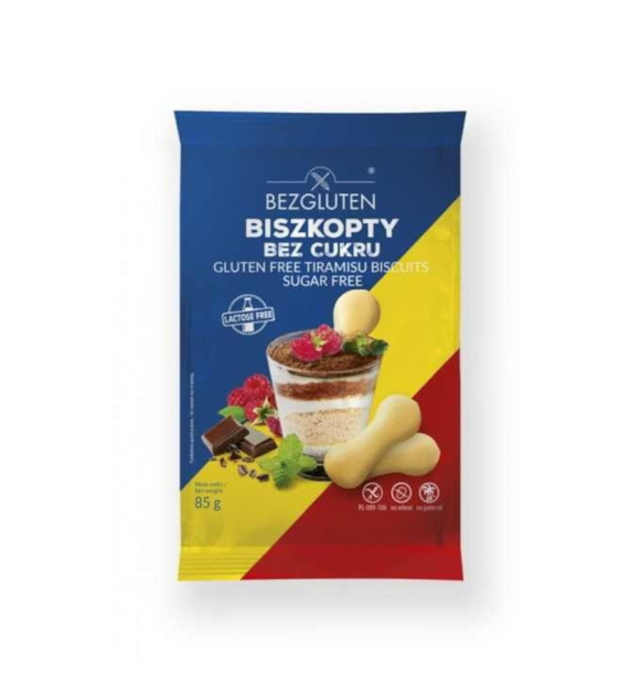 BEZGLUTEN Biszkopty bez cukru 85g