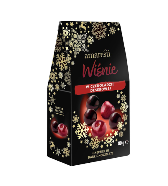 AMARESTI BN Wiśnie w czekoladzie deserowej 80g