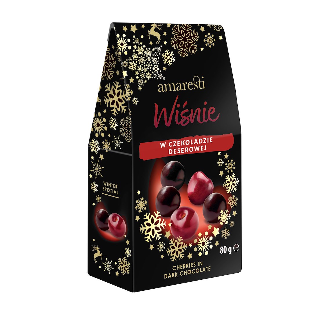 AMARESTI BN Wiśnie w czekoladzie deserowej 80g