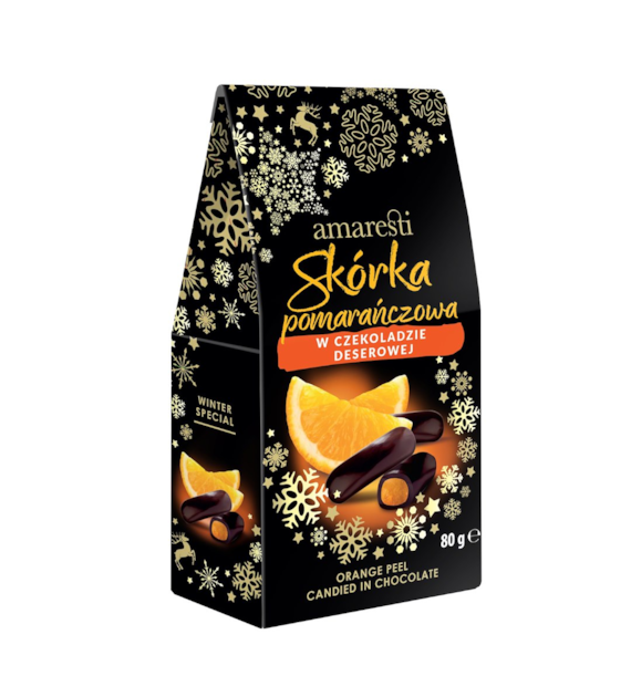 AMARESTI BN Skórka pomarańczowa w czekoladzie deserowej 80g