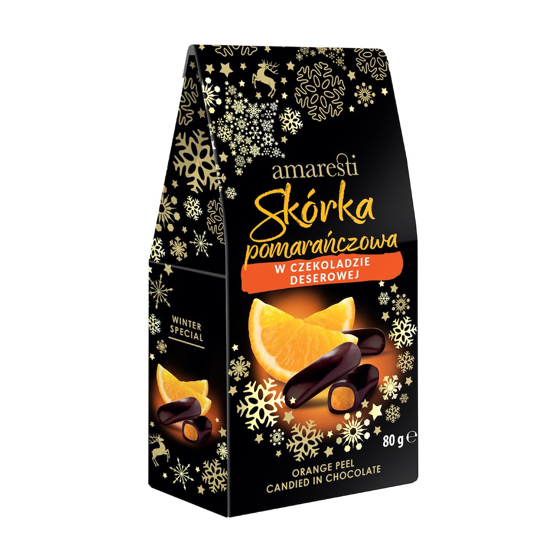 AMARESTI BN Skórka pomarańczowa w czekoladzie deserowej 80g