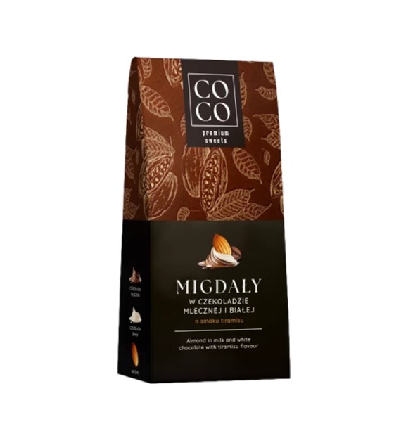 COCO Migdały w czekoladzie mlecznej i białej o smaku tiramisu 100g