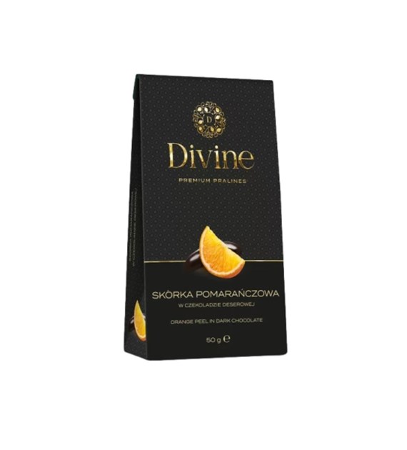 DIVINE Skórka pomarańczowa w czekoladzie deserowej 50g
